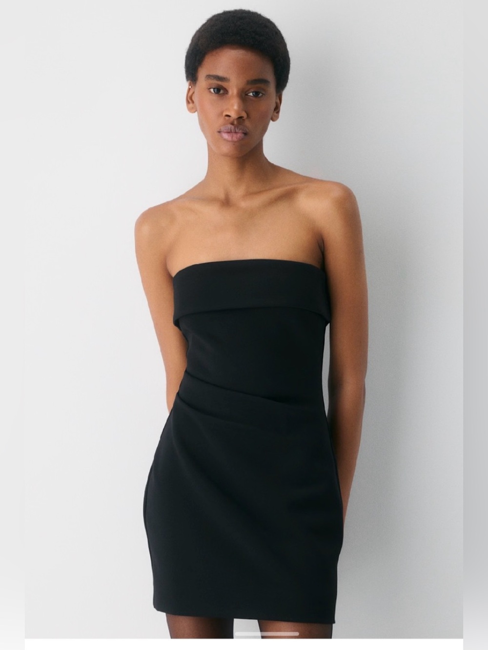 Strapless Black Mini Dress by Babaton Aritiza